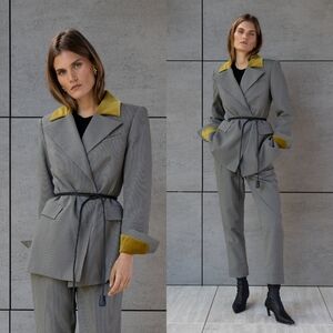Roari Meredith Blazer Grey Houndstooth